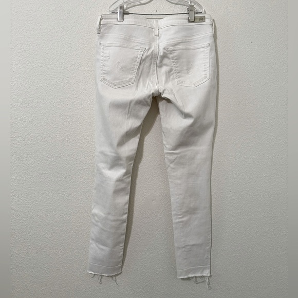 AG Adriano Goldschmied Super Skinny White Ankle Leggings - Picture 2 of 10